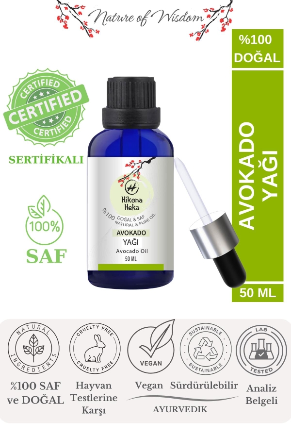 %100 Doğal Avokado Yağı - 50ml